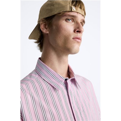 CAMISA RAYAS ESTAMPADO CONTRASTE