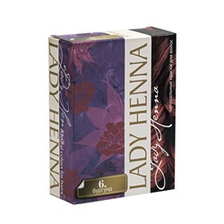 [LADY HENNA] Краска для волос БУРГУНТ на основе хны, 60 г