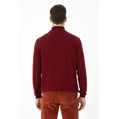 Erkek Bordo Basic Kazak