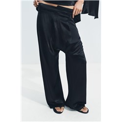 ZW COLLECTION ASYMMETRIC SATIN TROUSERS