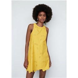 EXCLUSIVO ONLINE  Vestido algodón detalles calados
