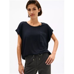 Dolman-Sleeve Crewneck Pocket T-Shirt