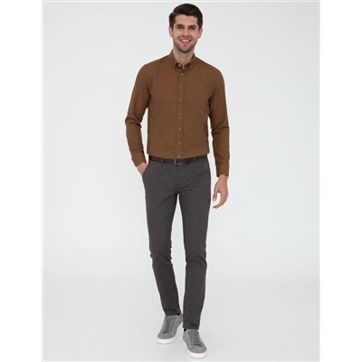 Taba Slim Fit Uzun Kollu Gömlek