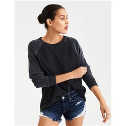 AE VELVET RAGLAN CREW