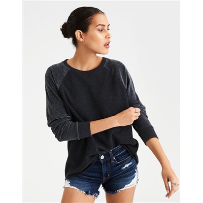 AE VELVET RAGLAN CREW