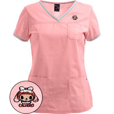 koi Scrubs tokidoki Donutina Embroidery Top