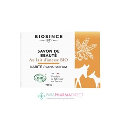 BioSince 1975 Savon de Beauté au Lait d'Anesse BIO Karité Sans Parfum 100g