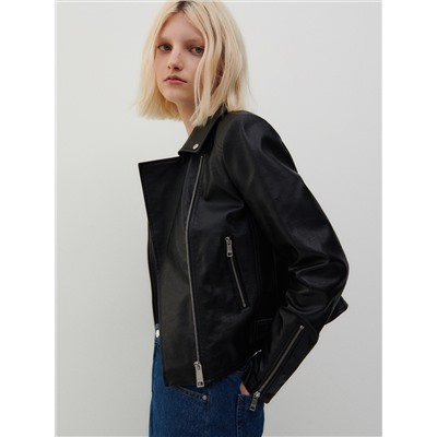 Bikerjacke aus Kunstleder
