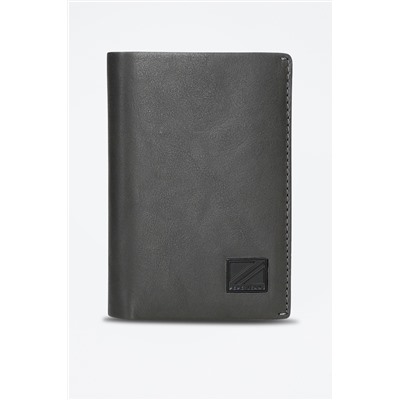 Cartera de piel Chief Gris oscuro