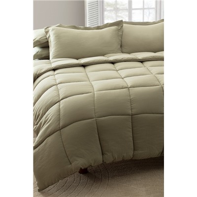 Mona King Size Comforter Set - Haki