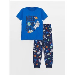 LC Waikiki Bisiklet Yaka Baskılı Kısa Kollu Erkek Çocuk Pijama Takımı, LCW Kids                                            
                                            Bisiklet Yaka Baskılı Kısa Kollu Erkek Çocuk Pijama Takımı