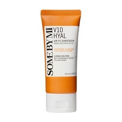 SOME BY MI V10 HYAL  AIR FIT SUN SCREEN Солнцезащитный крем с комплексом витаминов и гиалуроновой кислотой 50мл