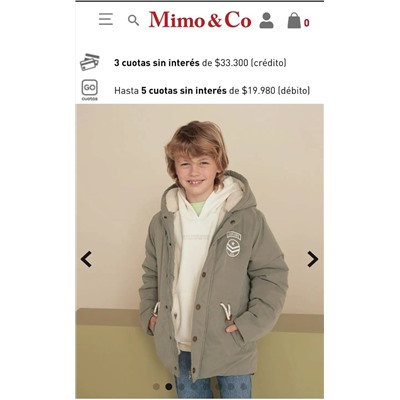 Куртка-парка для мальчиков  Mimo&C*o, экспорт  Цена на оф.сайте 100$