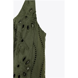 MIDI DRESS WITH CUTWORK EMBROIDERY