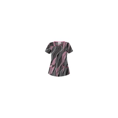 UA Floral Waterfall Black Scrub Top