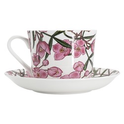 Пара чайная, 1 перс, 2 пр, 450 мл, фарфор F, белая, Борония, Royal Botanic Gardens, 60717