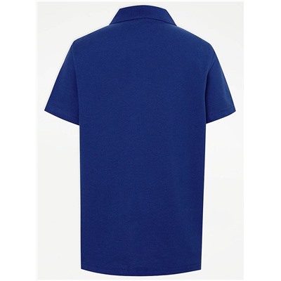 Cobalt Short Sleeve School Polo Shirts 2 Pack