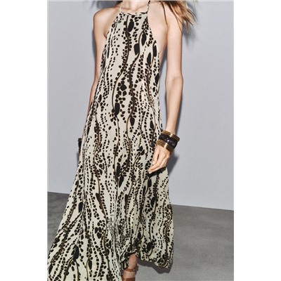 ZW COLLECTION PRINTED HALTER DRESS