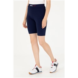 Kadın Lacivert Yüksek Bel Capri Spor Tayt