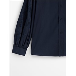 CAMISA VOILÉ BORDADO MANGAS