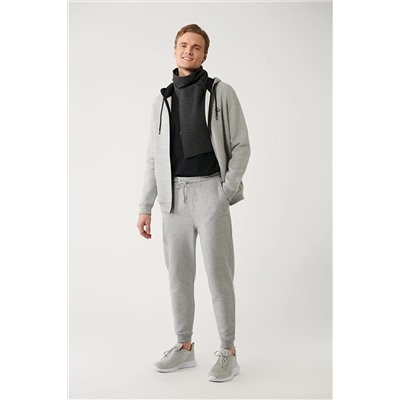 Avva Erkek Gri 3 İplik Baskılı Standart Fit Normal Kesim Jogger Pantolon A32Y3411