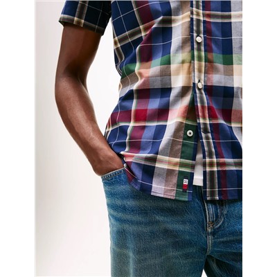 Regular Fit Plaid Print All-Day Shirt
