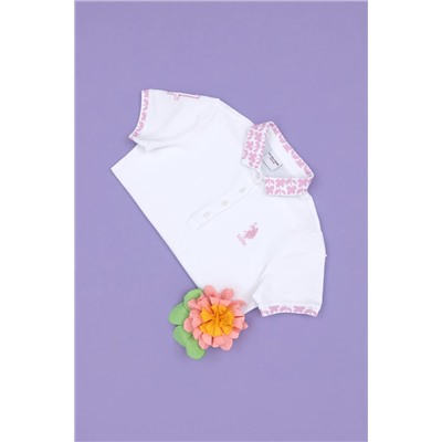 U.S. Polo Assn., Kız Çocuk Beyaz Polo Yaka Basic Tişört 50283284-vr013