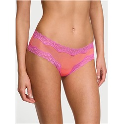 Tease Mesh Lace-Trim Cheeky Panty
