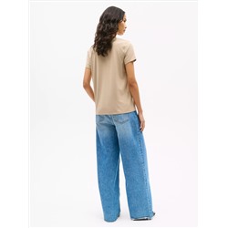 Relaxed Fit Drapey V-Neck T-Shirt