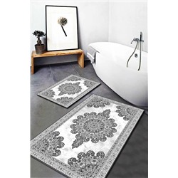 WOOLLY HOME COLLECTİON Göbek Motifli 2'li Halı Takımı (60x100/40x60) - Wlly1195 WLLY-BNY01195