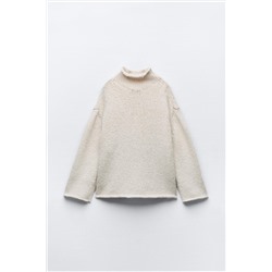 SWEATER WITH ROLLED-UP DETAIL