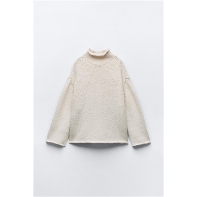 SWEATER WITH ROLLED-UP DETAIL