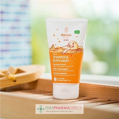 Weleda Enfant Kids Crème de Douche 2 en 1 Orange Fruité 150ml