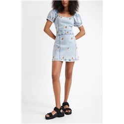 Vestido corto slim denim