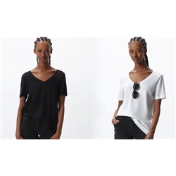 2-PACK OF BASIC V-NECK T-SHIRTS