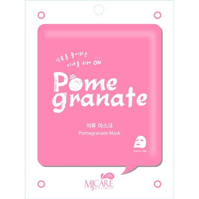 MJCARE ON POMEGRANATE MASK Тканевая маска для лица с экстрактом граната 22г