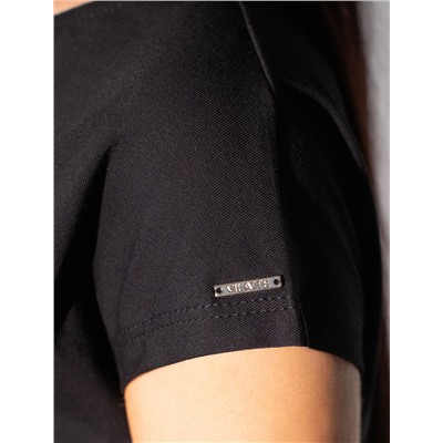 Нарядная футболка с принтом пайетками