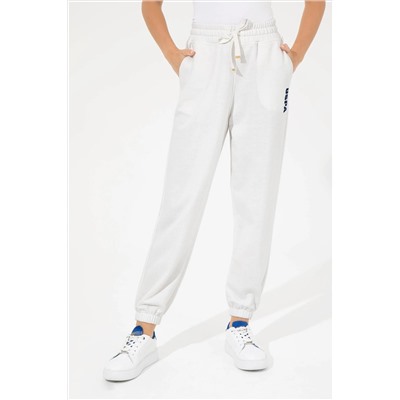 Kadın Ekru Jogger Eşofman Altı