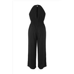 Siyah Halter Yaka Büyük Beden Tulum TBBSS25BG00018