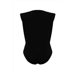 Siyah Taş Detaylı Örme Body TBBSS24CS00000