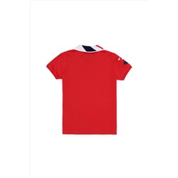 Erkek Çocuk Kırmızı Basic Polo Yaka T-Shirt