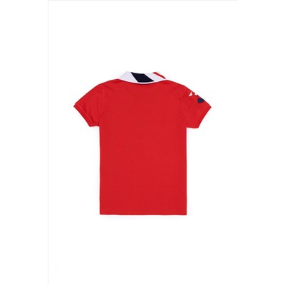 Erkek Çocuk Kırmızı Basic Polo Yaka T-Shirt