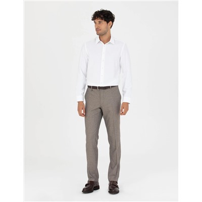 Açık Kahverengi Slim Fit Kumaş Pantolon