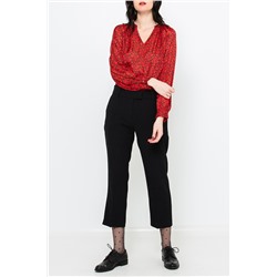 Pantalón recto Negro