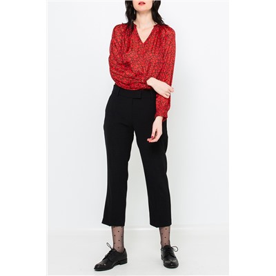 Pantalón recto Negro