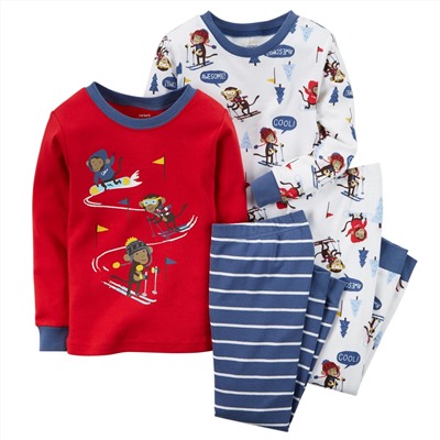 4-Piece Snug Fit Cotton PJs