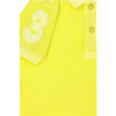 Erkek Çocuk Neon Sarı Polo Yaka Tişört