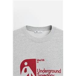 SUDADERA ESTAMPADA COMBINADA