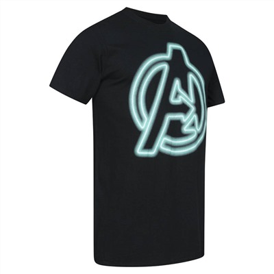 AVENGERS MARVEL Neon Herren T-Shirt FCMTS019BLK