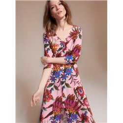 Viskose Kleid mit Muster